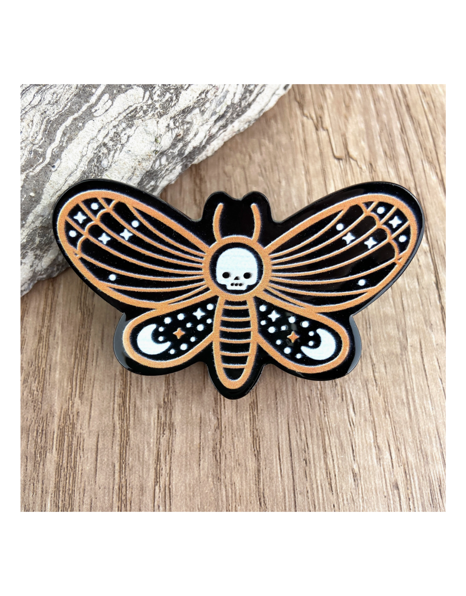 Butterfly Skull Claw Clip