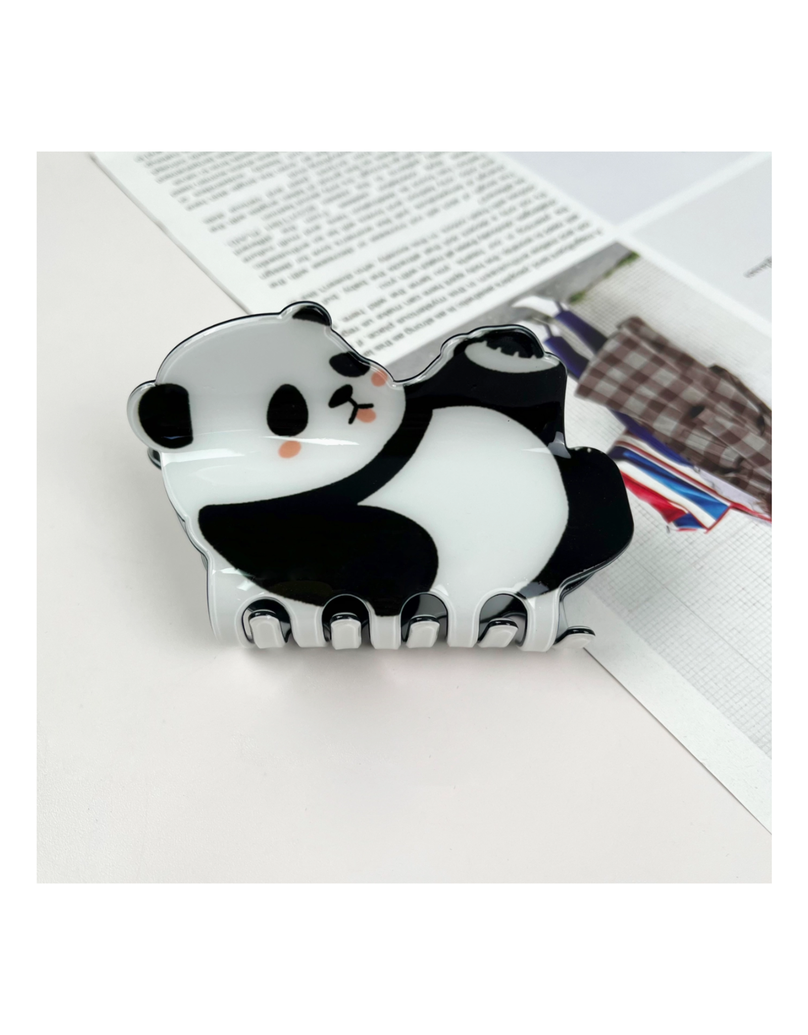 Lounging Panda Claw Clip