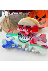 Colorful Skull and Crossbones Claw Clip