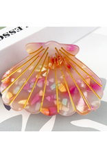 Peachy Scallop Claw Clip