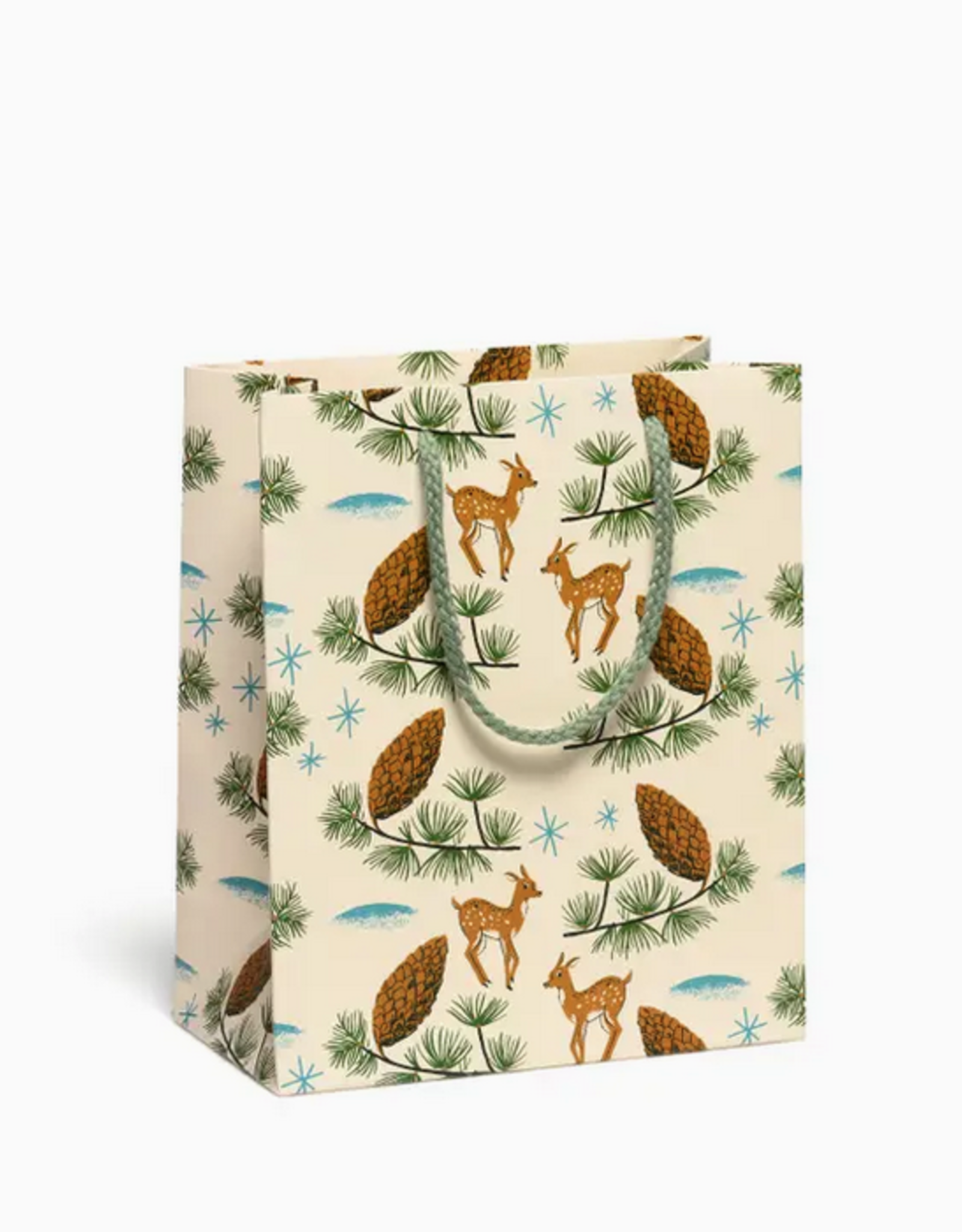 Deer and Pine Cones Gift Bag - Medium