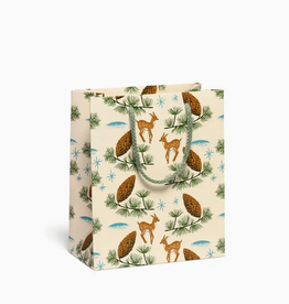 Deer and Pine Cones Gift Bag - Medium
