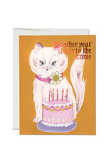 Another Year Closer to the Grave Cat Greeting Card