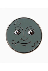 New Moon Emoji Enamel Pin