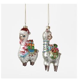 Llama With Gifts Ornament (Assorted)