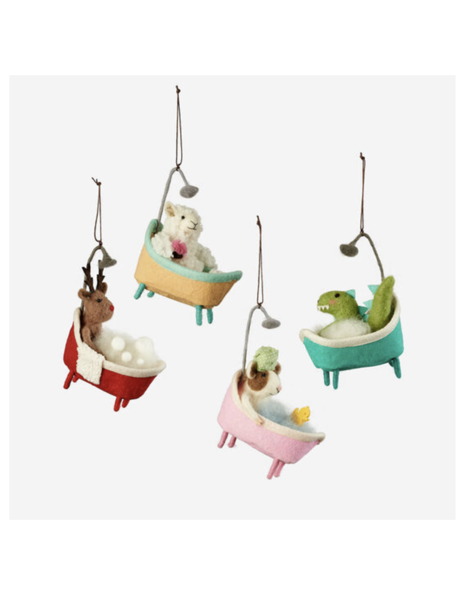 Bathtub Critter Felt Ornament (Assorted)