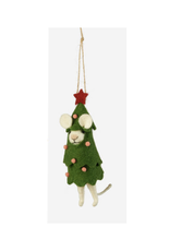 Christmas Tree Mouse Felt Ornament