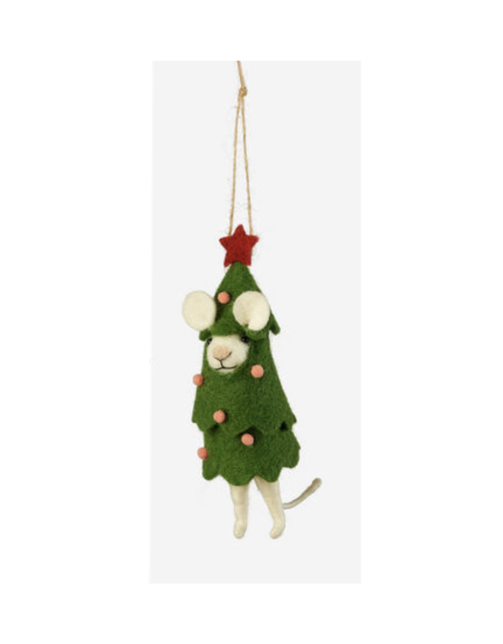 Christmas Tree Mouse Felt Ornament