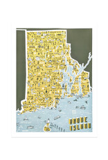 Rhode Island State Map Print