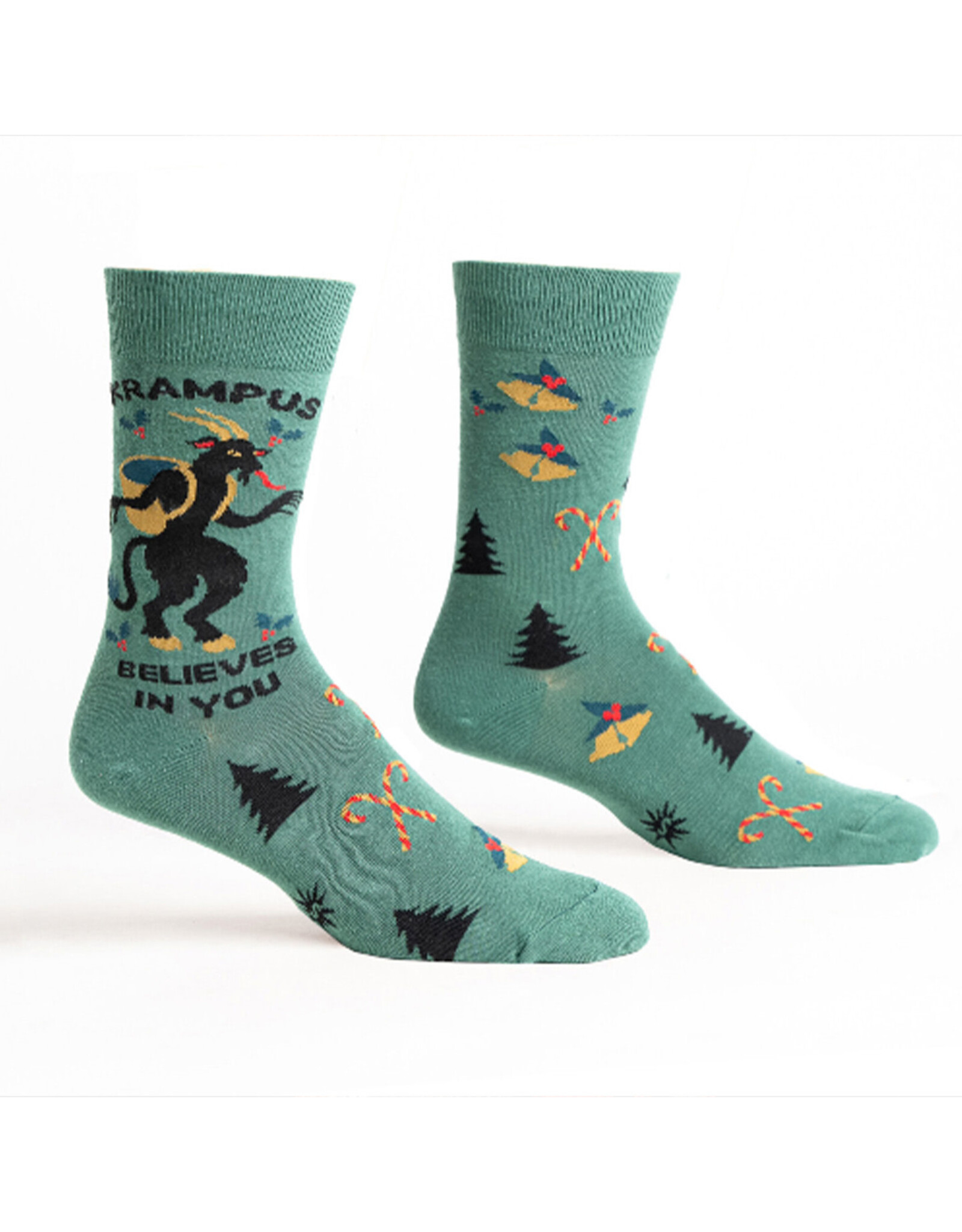 Krampus Believes in You Men's Crew Socks