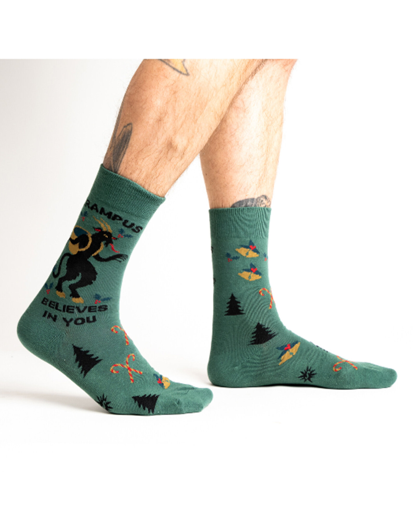Krampus Believes in You Men's Crew Socks