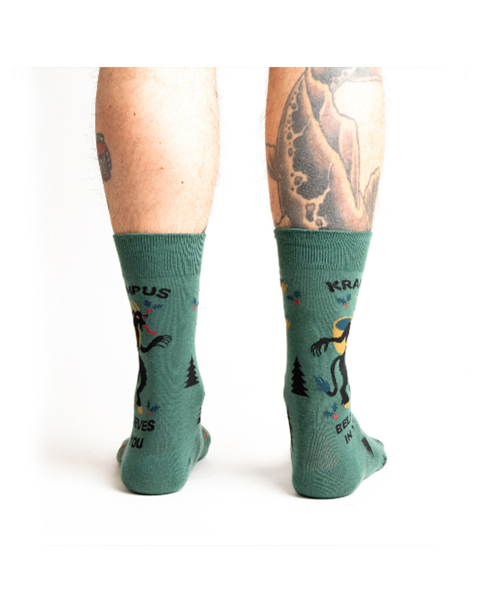 Krampus Believes in You Men's Crew Socks