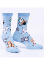 Purr-scription For Happiness Women's Crew Socks