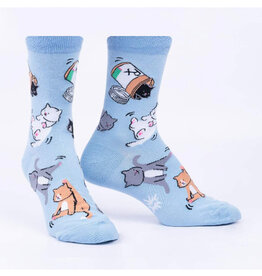 Purr-scription For Happiness Women's Crew Socks