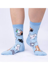 Purr-scription For Happiness Women's Crew Socks
