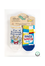 Fucking Miracle / Binge Watch Baby Socks Set Fucking Miracle / Binge Watch Baby Socks Set