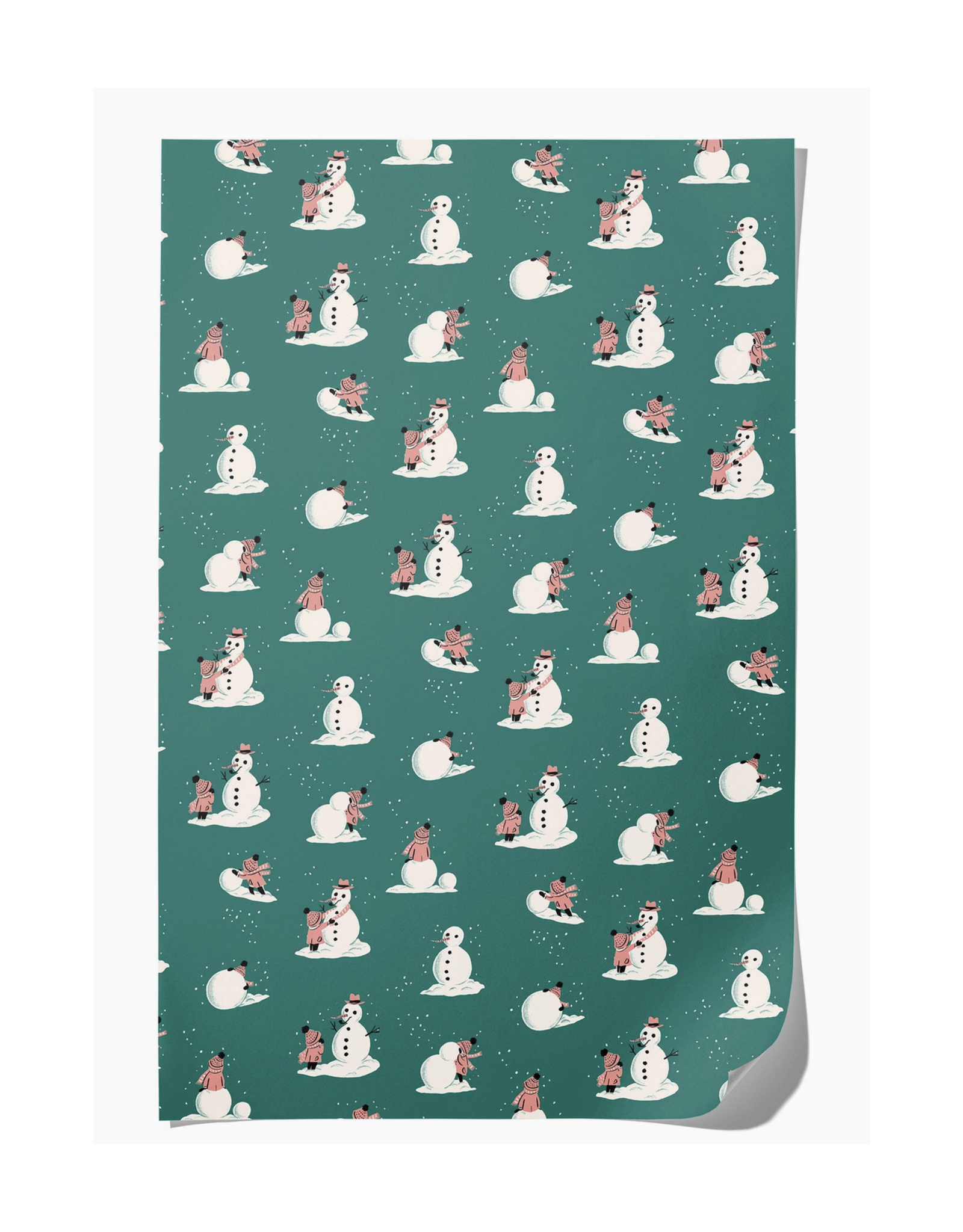 Building a Snowman Wrapping Paper - Curbside Only