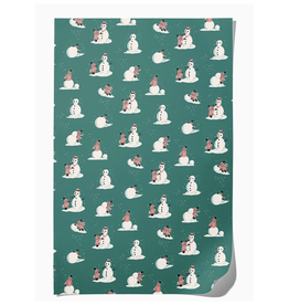 Building a Snowman Wrapping Paper - Curbside Only