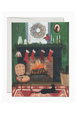 Christmas By the Fireplace Greeting Card