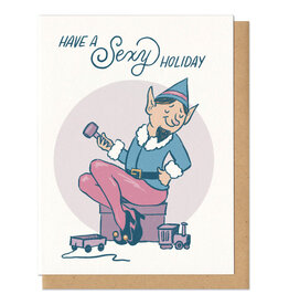 Sexy Holiday Elf Greeting Card