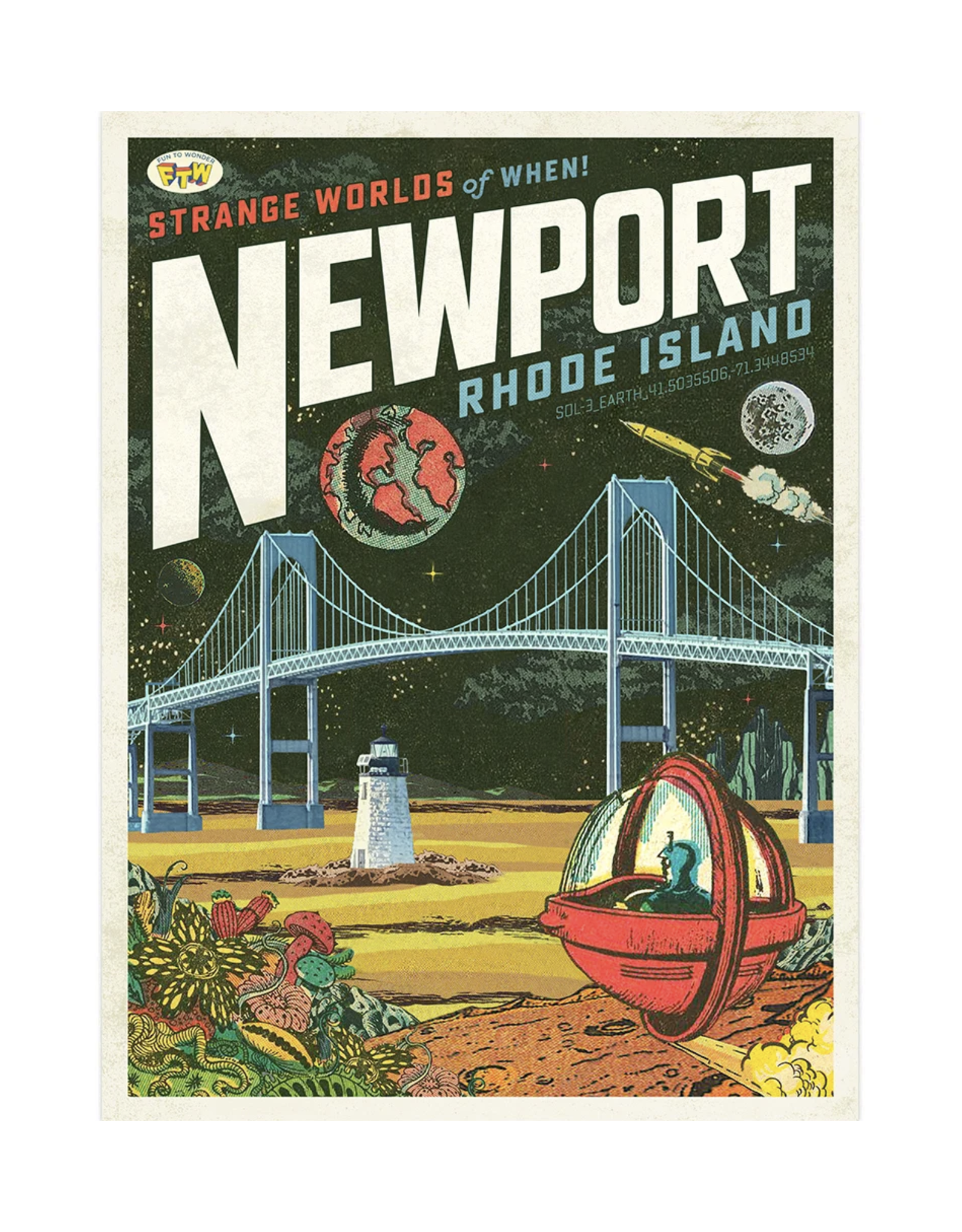 Strange Worlds of When! Magnet - Newport Bridge