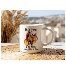 Everything is Fine Dog Meme Mug