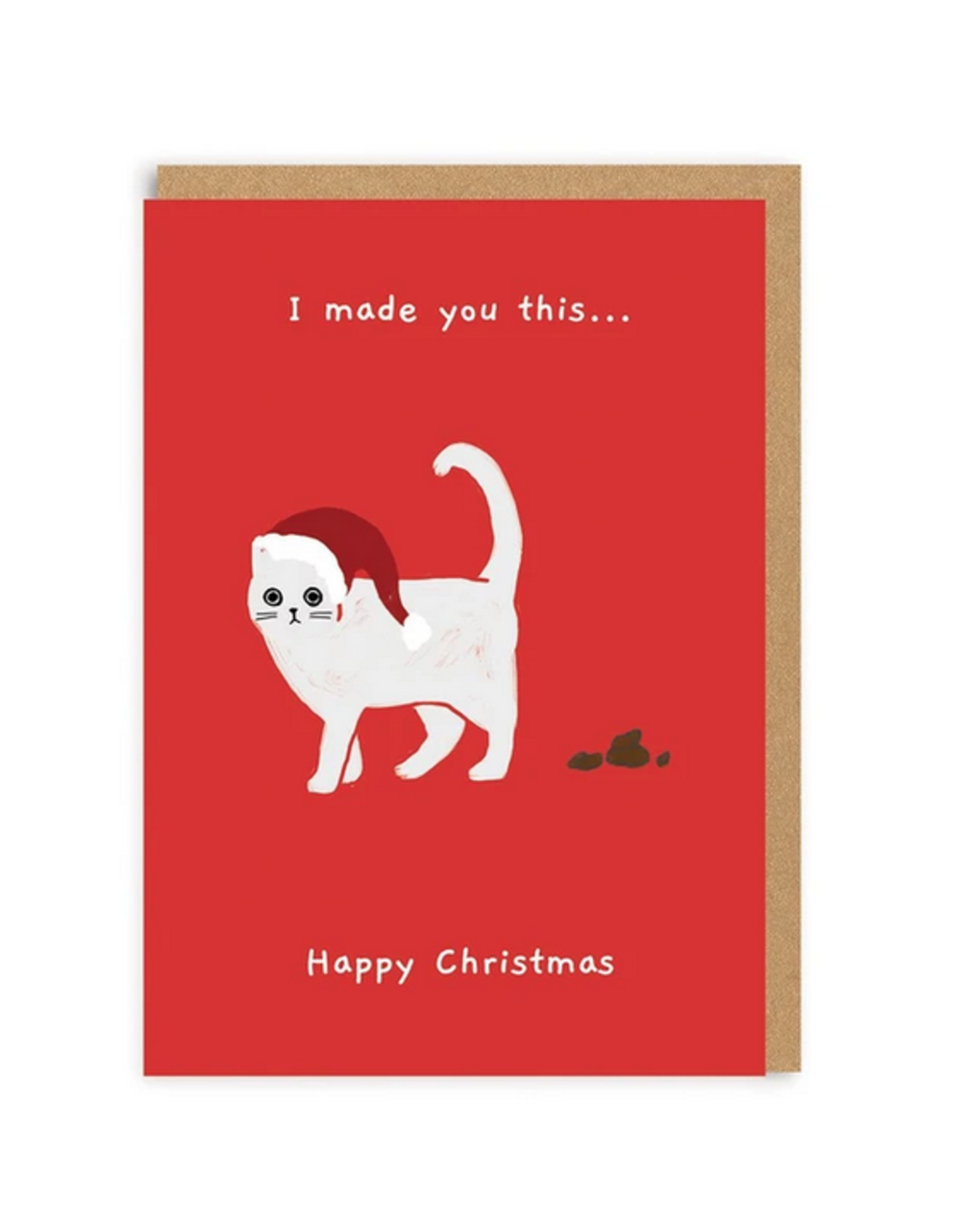I Made You This Christmas Cat Greeting Card