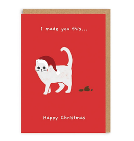 I Made You This Christmas Cat Greeting Card