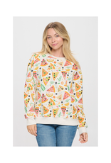 Pizza Print Sweatshirt