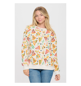 Pizza Print Sweatshirt