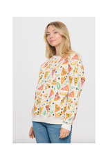 Pizza Print Sweatshirt
