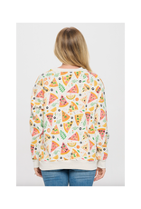 Pizza Print Sweatshirt