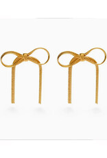 Herringbone Chain Bow Stud Earrings