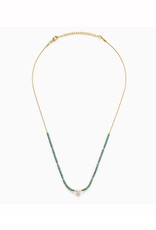 Pearl Miyuki Bead Necklace - Blue Picasso