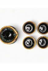 Brown and Black Glazed Sake Set for 4