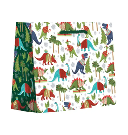 Christmas Dinosaurs Gift Bag - Large