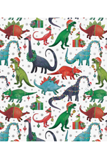 Decked Out Dinosaurs Wrapping Paper - Curbside Only