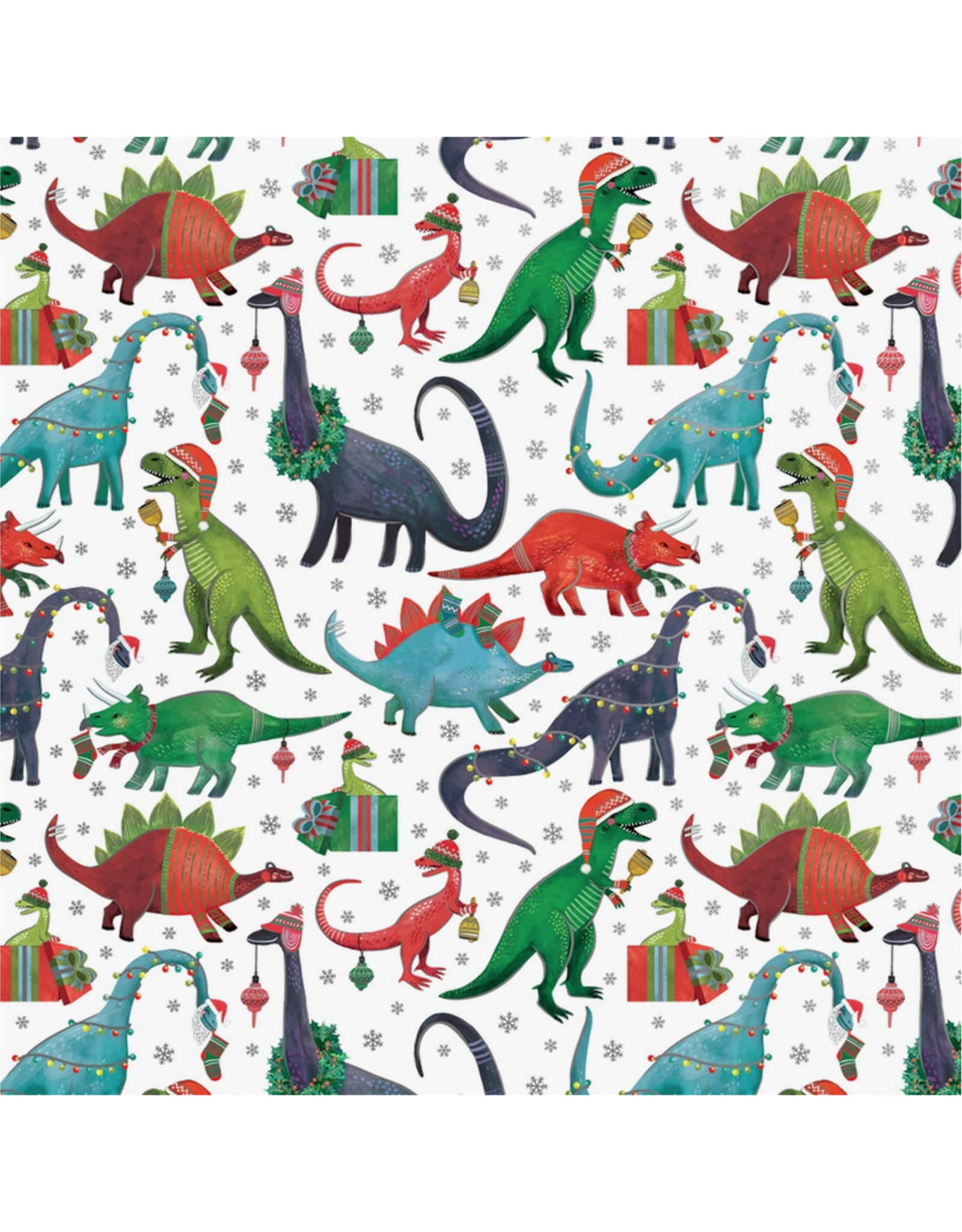 Decked Out Dinosaurs Wrapping Paper - Curbside Only