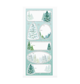 Snowy Trees Gift Labels