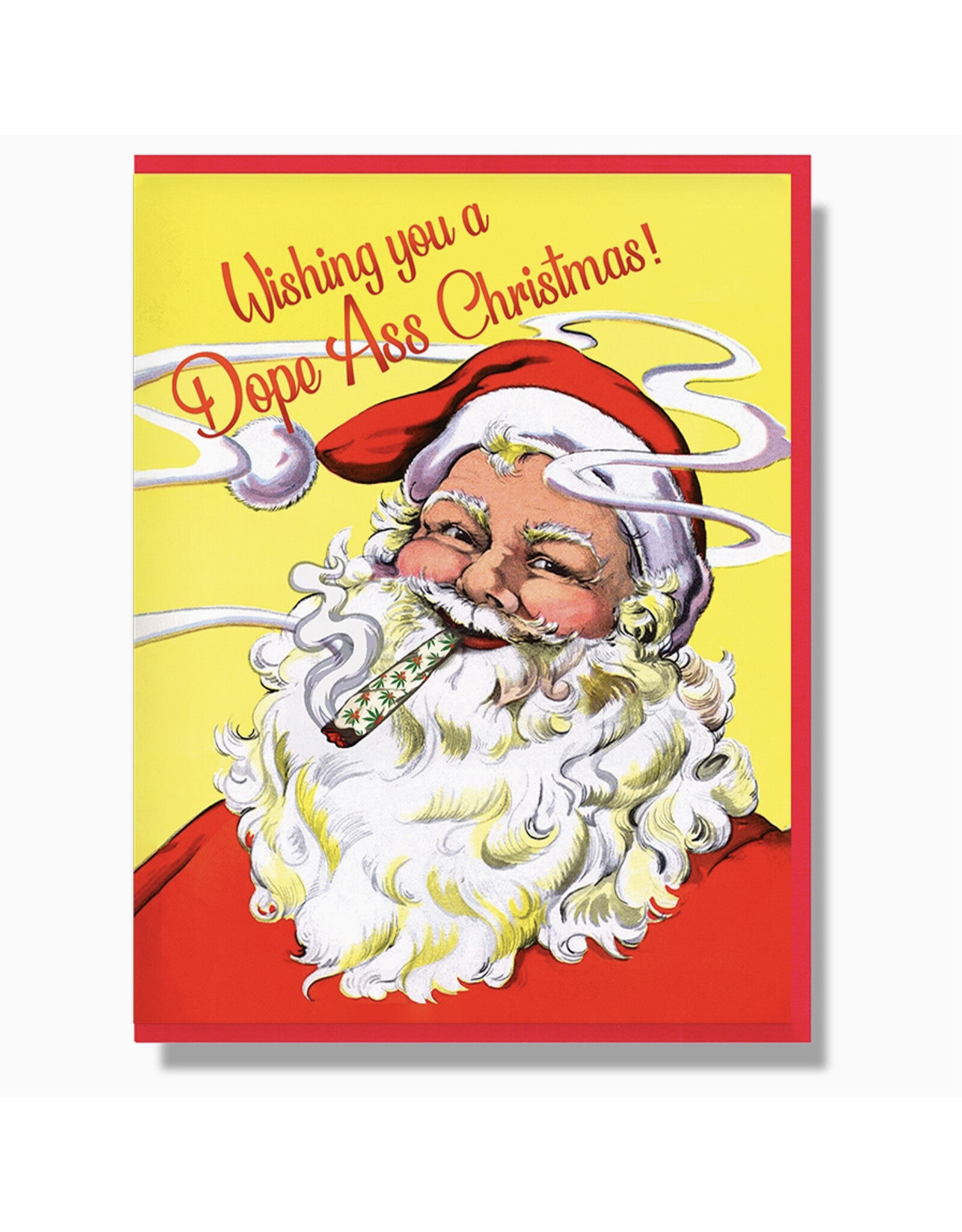 Dope Ass Christmas Santa Joint Holiday Card