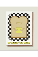 A Toast To You Checkered Greeting Card A Toast To You Checkered Greeting Card