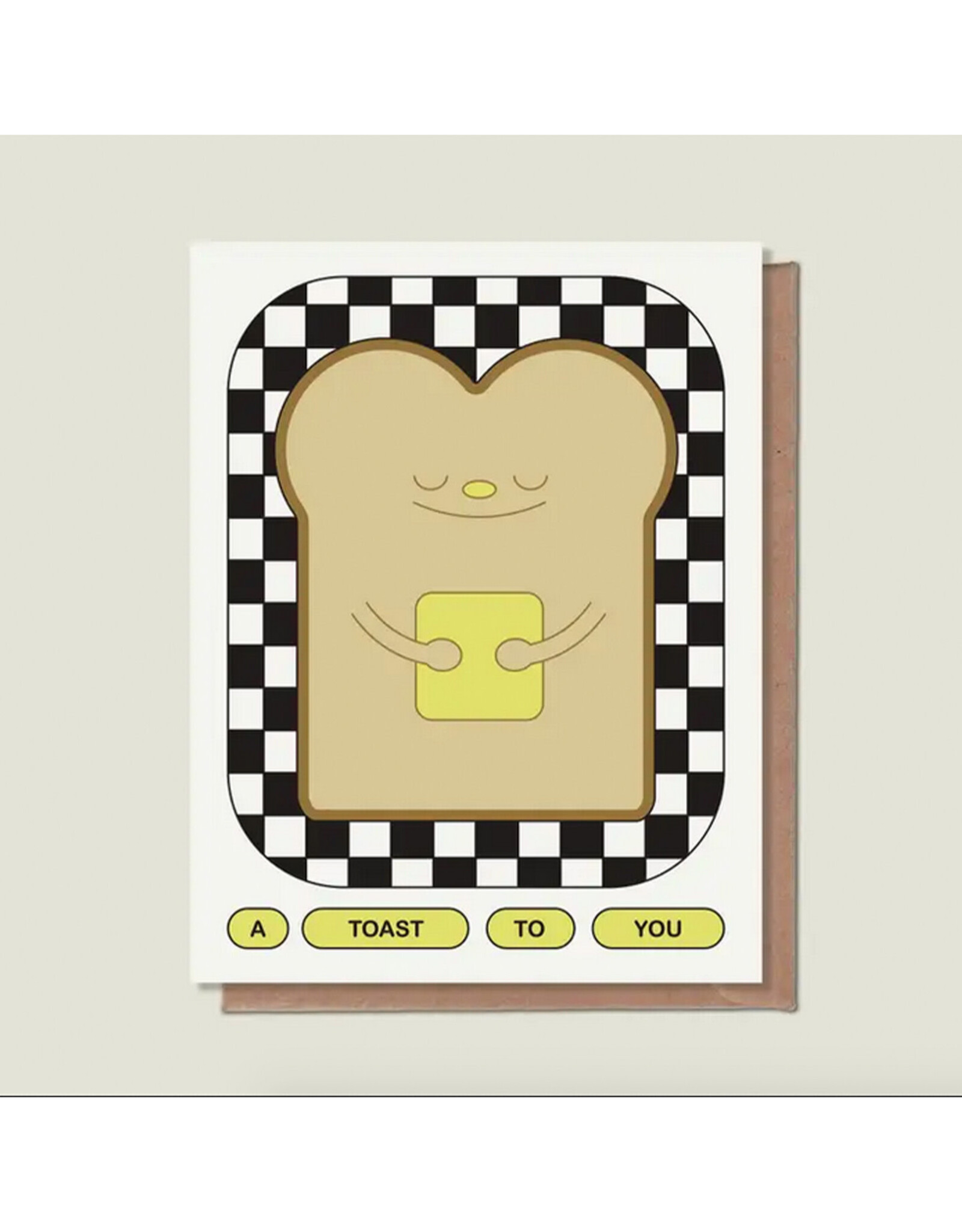 A Toast To You Checkered Greeting Card