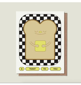 A Toast To You Checkered Greeting Card