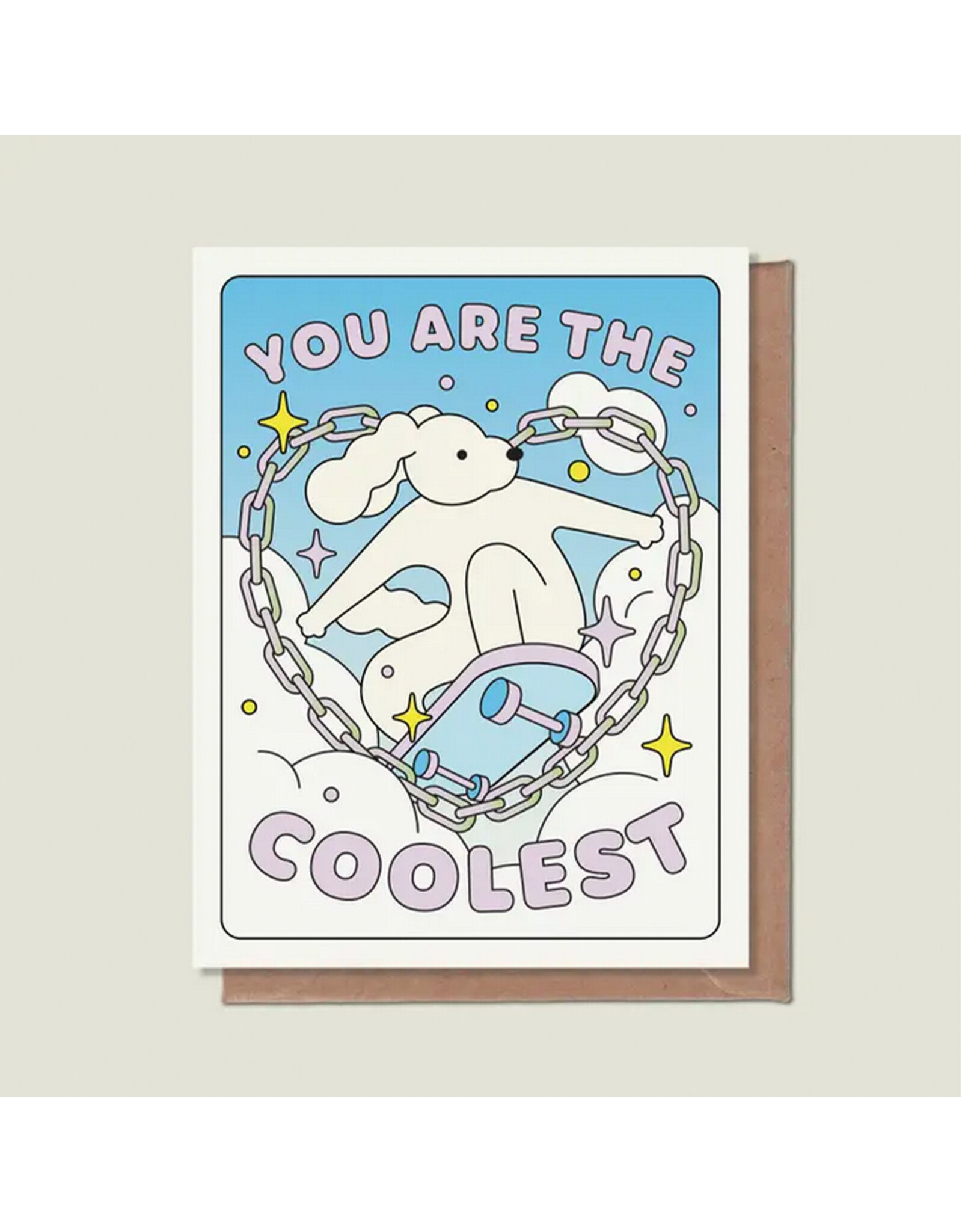 You Are the Coolest Skateboard Dog Greeting Card