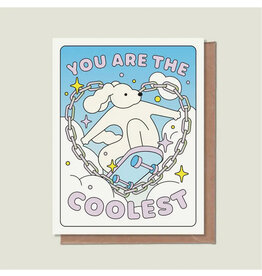 You Are the Coolest Skateboard Dog Greeting Card
