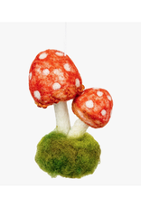 Red Flame Mushroom Ornament