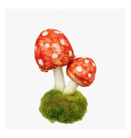 Red Flame Mushroom Ornament