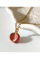 Enamel Pomegranate Pendant Necklace Enamel Pomegranate Pendant Necklace