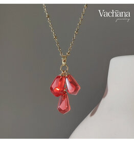 Light Red Pomegranate Seed Drop Necklace