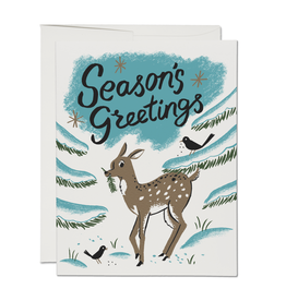 Season's Greetings Deer Holiday Greeting Card
